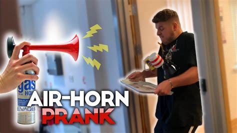 AIR HORN PRANK BACKFIRES - YouTube