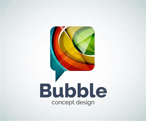 Premium Vector | Bubble logo template