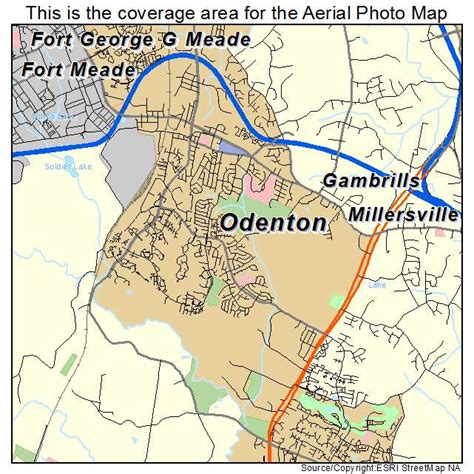 Aerial Photography Map of Odenton, MD Maryland