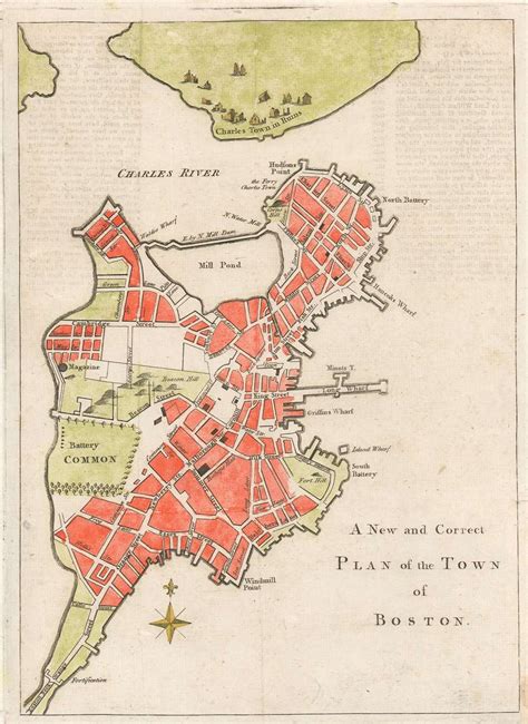 A New and Correct Plan of the Town of Boston.: Geographicus Rare Antique Maps