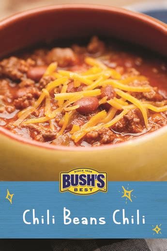 Bush's® Chili Beans Chili Recipe | Recipe | Bush's chili recipe, Chili recipes, No bean chili