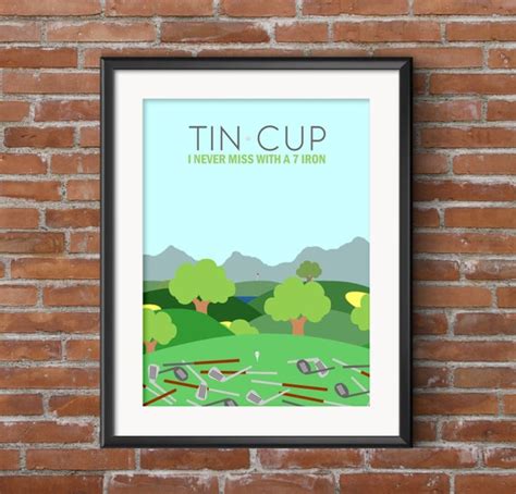 Tin Cup Minimalist Movie Poster With Quote 5 Printable Files | Etsy