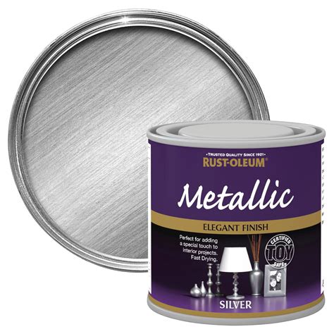 Rust-Oleum Silver Metallic Paint 250 ml | Departments | DIY at B&Q