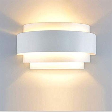 Unimall LED Wall Light Modern 6W Up and Down Wall Lights Indoor Brushed Aluminium Rectangular ...