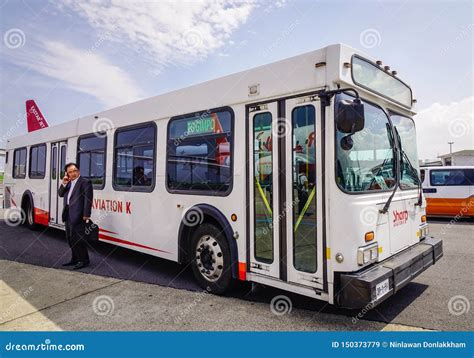 A Shuttle Bus at Jeju Airport Editorial Stock Image - Image of ...