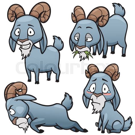 Vector illustration of Cartoon Goat ... | Stock vector | Colourbox