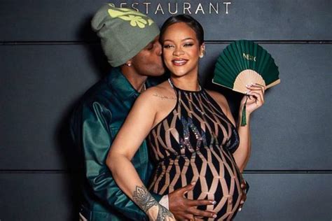 Pregnant Rihanna Gets a Kiss from A$AP Rocky in Sweet Photos Where He ...