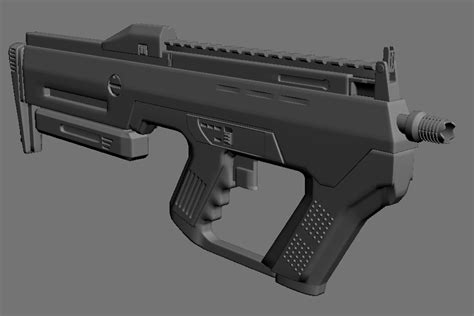 High Poly Futuristic SMG Concept by Salvojj on DeviantArt