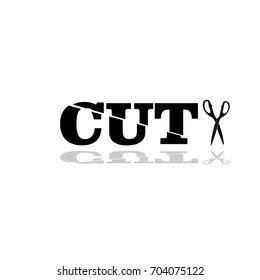 Cut Logo Vector Template Design Stock Vector (Royalty Free) 704075122 ...