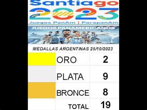 medallas argentinas en los panamericanos de santiago 2023 al 25/10/2023-argentine medals #chile ...