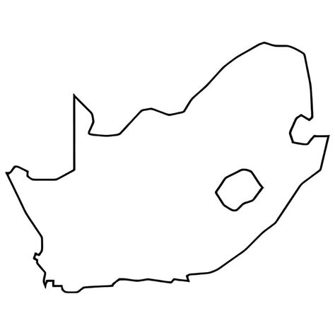 Outline Map of South Africa coloring page - Download, Print or Color ...