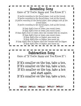 Math Songs on Capacity, Rounding, Measurement, Subtraction etc. | TpT