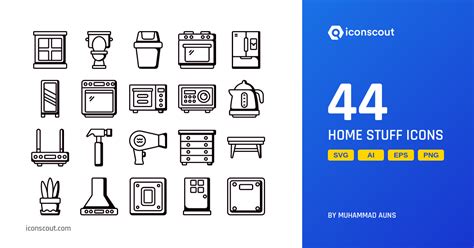 Download Home Stuff Icon pack - Available in SVG, PNG, EPS, AI & Icon fonts in 2020 | Icon pack ...