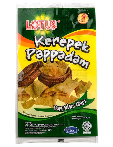 150GM Plain Pappadam Chips - Lotus Pappadam