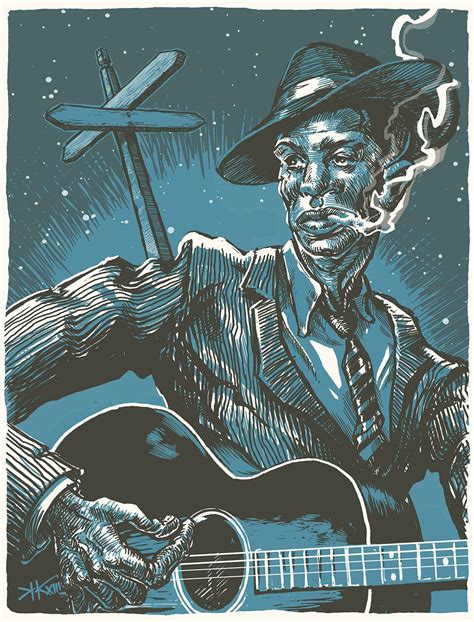 Legends of the Blues, One on Behance | Blues music art, Music illustration, Jazz art