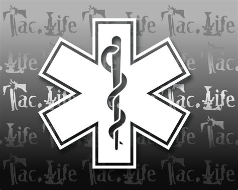 Star of Life cut Vinyl Decal EMT EMS Emergency Medical Decal/sticker ...