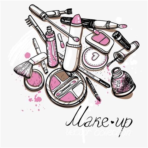 Cosmetics Cartoon Vector PNG Images, Vector Cartoon Cosmetics, Vector ...