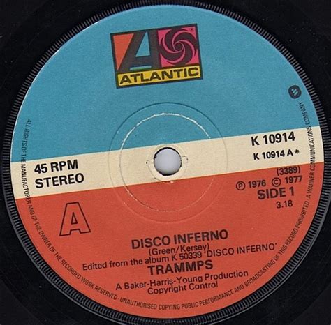 Trammps* - Disco Inferno (1977, Alternative Label, Vinyl) | Discogs