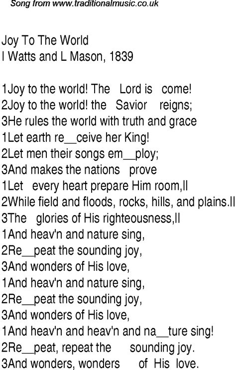 Joy To The World Lyrics