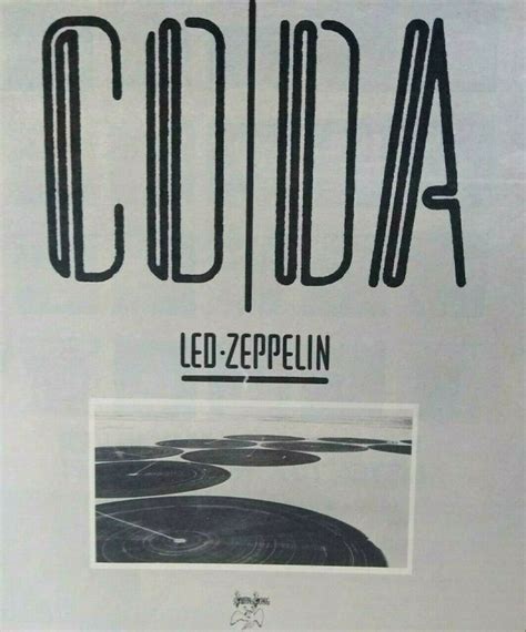 Led Zeppelin Coda AD 1982 Vintage Artwork Classic Hard Rock Music Ready ...