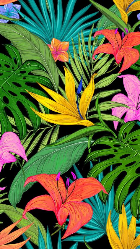 Tropical Leaf Wallpaper