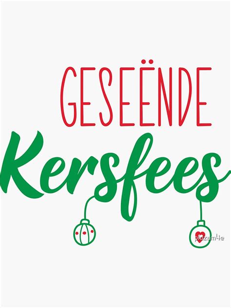 "Geseënde Kersfees. Merry Christmas - Afrikaans text. lettering." Sticker for Sale by pidzam4e ...