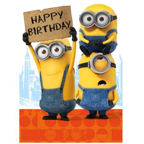 Happy Birthday Sign Minions Card | Minion Shop.