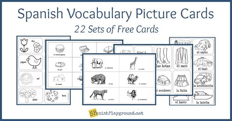 Spanish Vocabulary Picture Cards by Theme - Spanish Playground