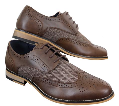 Cavani Horatio - Men's Tweed & Leather Oxford Shoes | Happy Gentleman