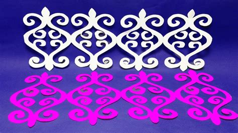 paper cutting Decor-DIY@How to make Easy paper cutting Border Design?Easy craft, - YouTube