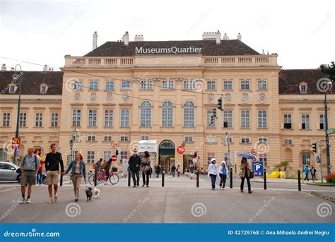 Museums Quartier in Vienna editorial stock photo. Image of walking ...