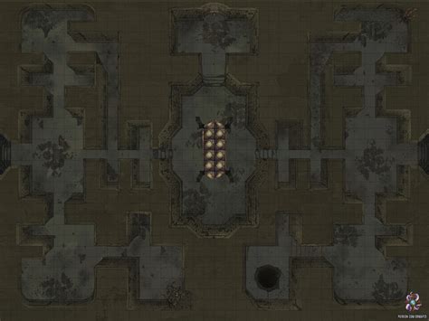 Catacombs Battle Map 40x30 : r/Roll20