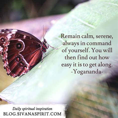 Quote Of The Day: "Remain calm, serene, always in command of yourself..." | Remain calm, Quotes ...