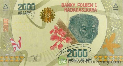 2000 Malagasy Ariary banknote - Exchange yours today