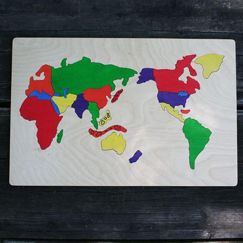 World Wooden Map Puzzle - The Puzzle Man