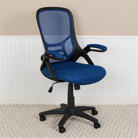 Flash Furniture High Back Blue Mesh Ergonomic Swivel Office Chair with ...