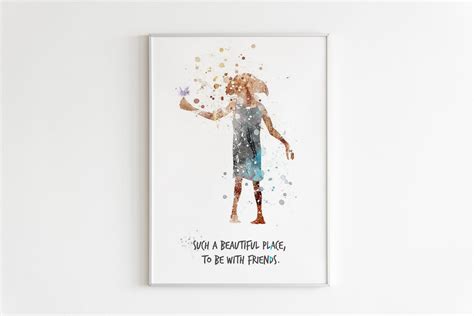 Dobby Quote POSTER: Watercolor Wall Art Dobby Art Decor Book - Etsy