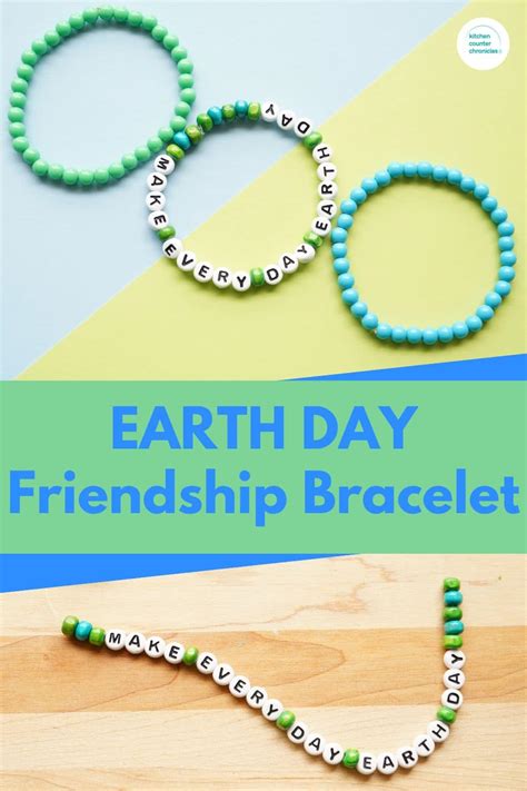 Earth Day Beaded Friendship Bracelet Craft