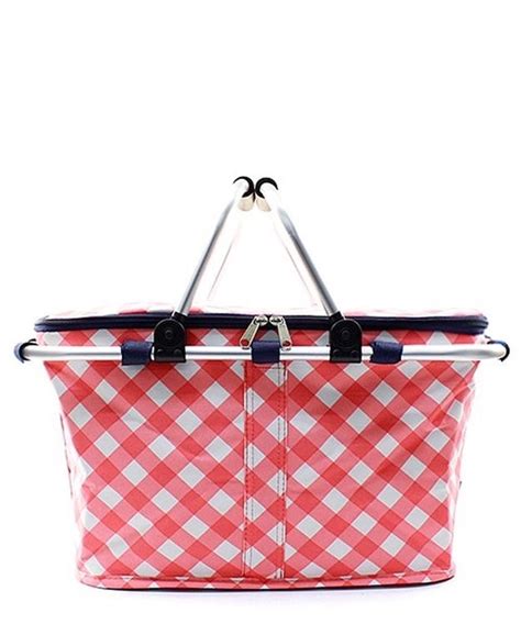 Personalized Picnic Basket Collapsible Insulated Cooler Market Tote Bag ...