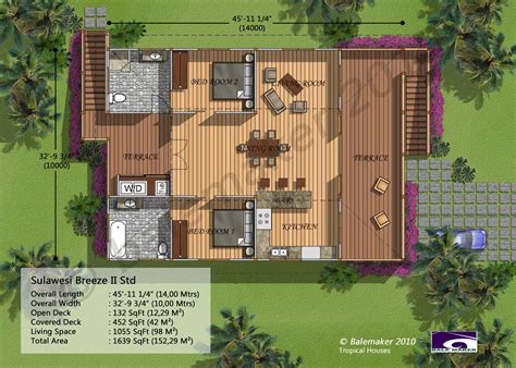 Tropical Beach House Plans