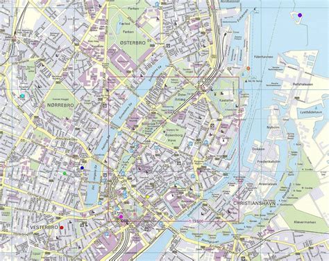 Copenhagen Street Map - Copenhagen Denmark • mappery