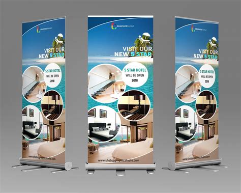 Roll Up Banner Design For Tourist Free psd – GraphicsFamily