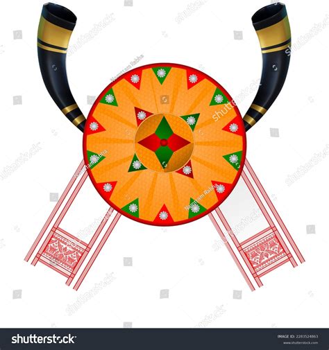 Happy Bihu Pepa Folded Gamosa Japi Stock Illustration 2283524863 | Shutterstock