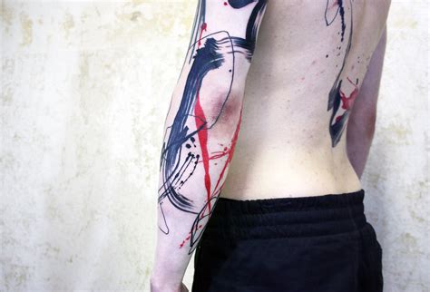 Black And Red Abstract Tattoos