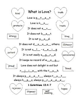 Bible Verse Printable: 1 Corinthians 13:4-7 by Interactive Printables