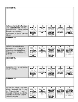 ISearch student Reflection Rubric by Growing Gifted Learners | TpT