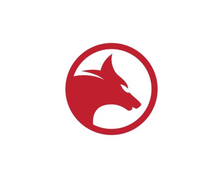 Fox Logo Icon Vector Template Wolf Fur Cartoon Vector, Wolf, Fur, Cartoon PNG and Vector with ...