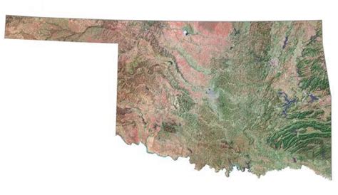 Oklahoma Lakes and Rivers Map - GIS Geography