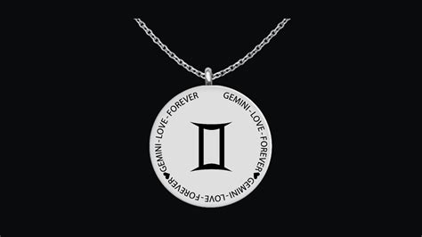 Gemini Zodiac Necklace Gift-Gemini Love Forever