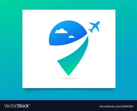 Travel agency tourism app and trips logo Vector Image